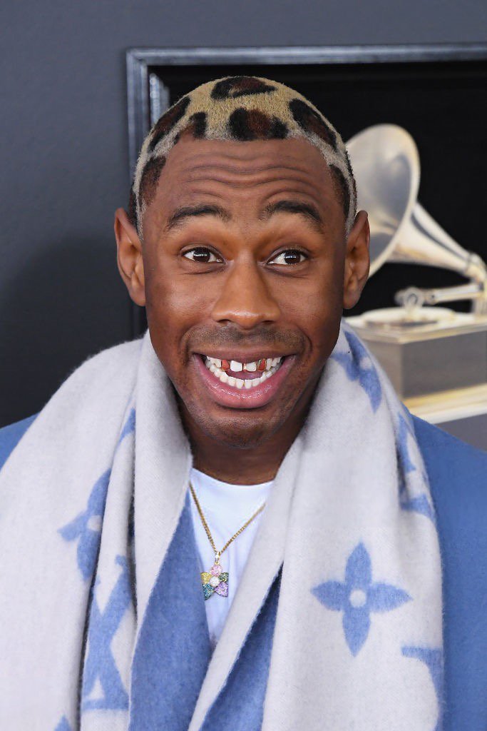 Rap-Up on X: Tyler, the Creator rocking Louis Vuitton and leopard hair  #GRAMMYs  / X