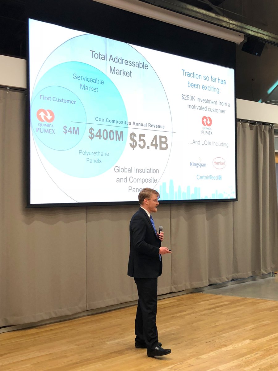 CleantechopenW's tweet photo. What if your walls could keep themselves cool? Alan Ransil w/ @CoolComposites shares their ideas for #energy efficiency at the #CTOGlobalForum US final pitches @CleantechOpen @LACIncubator #CleanCool #Cleantech #Design https://t.co/xT12xBWMcn