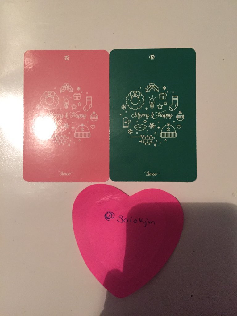 @girlgrouptrade <a href="/TWICEtrading_/">TWICE Trade</a> <a href="/pctradeusa/">trade / sell usa</a> <a href="/tradkpop/">kpop trades :)</a> <a href="/PhotocardTrade/">KPOP Photocard Trade</a> 

Album: twice merry &amp;a happy

Have: momo green &amp; chaeyoung pink 
Want: sana for both, will sell. 
Loc:USA 
Ww: yes