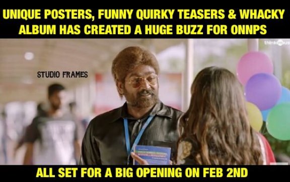 MakkalSelvanMFC's tweet photo. Unique posters, funny quirky teasers, whacky album by @justin_tunes has created huge buzz for #OruNallaNaalPaathuSolren 💪
All set for a big opening on Feb 2
#5DaysToGoForONNPS
#VijaySethupathi @Aaru7Cs
@Gautham_Karthik @sathishoffl https://t.co/lGB0Df6pOM