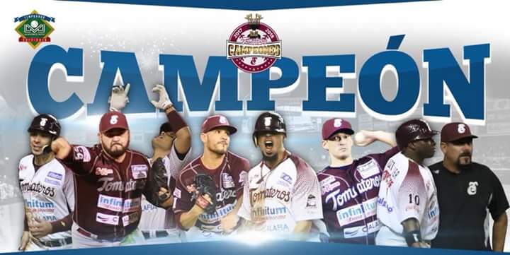 uarrietaa's tweet photo. ¡Los @clubtomateros de Culiacán son CAMPEONES de la @LMPbeisbol en su temporada 2017-2018! ¡Representantes de MÉXICO en la Serie del Caribe! https://t.co/jpSamahIQl