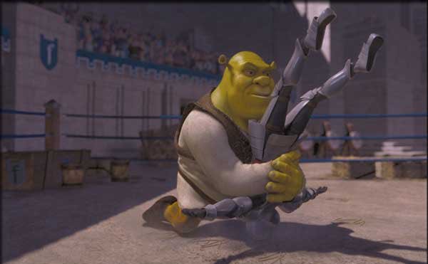 Shrek Fighting Knights