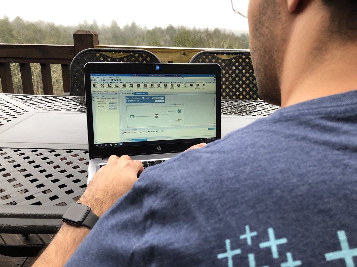 AndrewDataKim's tweet photo. @Alteryx inspiration from #WorkFlowWithaView in Mineral Bluff, GA this morning. https://t.co/4hgZyCPZaW