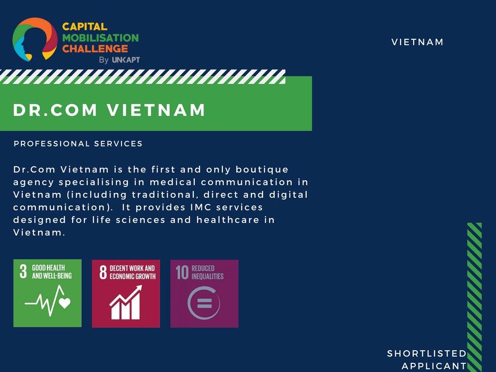 unkapt's tweet photo. Congrats to https://t.co/n7VtYoMoZf Vietnam, service provider to life science and healthcare industry, for making it to @Unkapt #CapitalMobilisationChallenge top 10 list.   
#Healthcare #SustainableDevelopment #SDG3 #SDG8 #SDG10 #Vietnam #capital #SME https://t.co/iLZ0PlCeNV