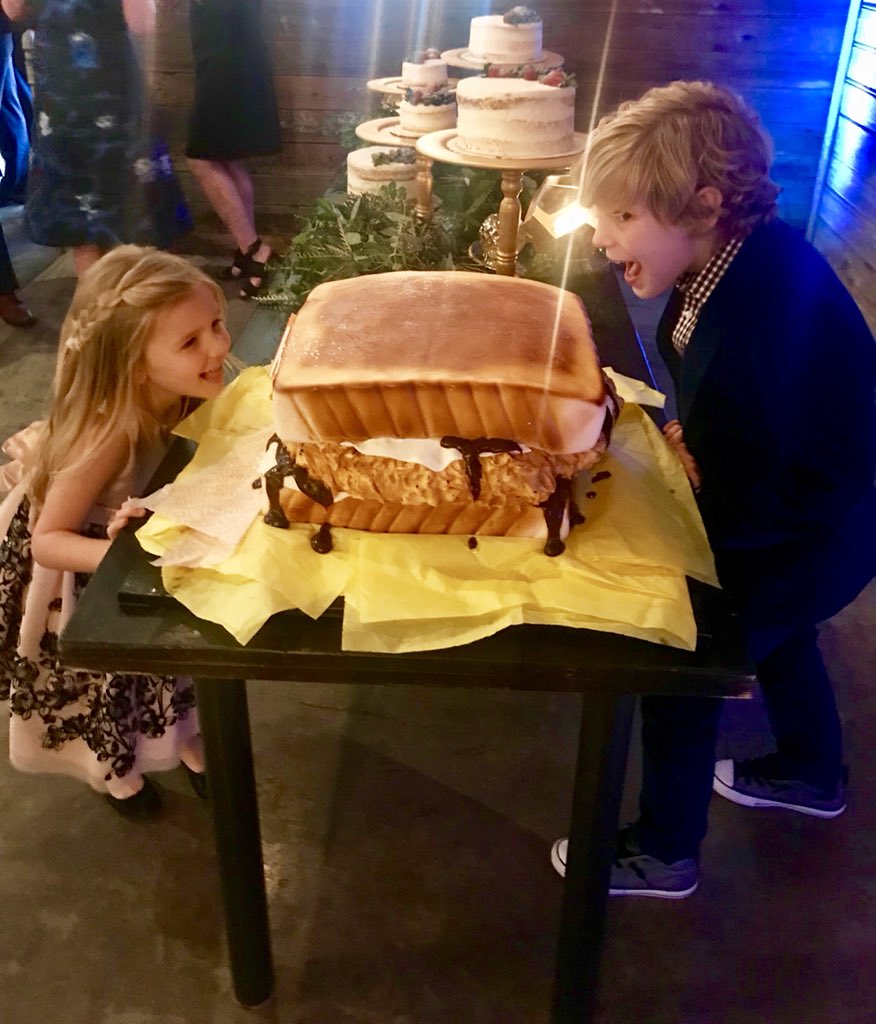 Jerileajohnson's tweet photo. @AustinKellerman @Whataburger The cake was delicious!  Best Grooms Cake for sure!! https://t.co/pH1I3MsZkn
