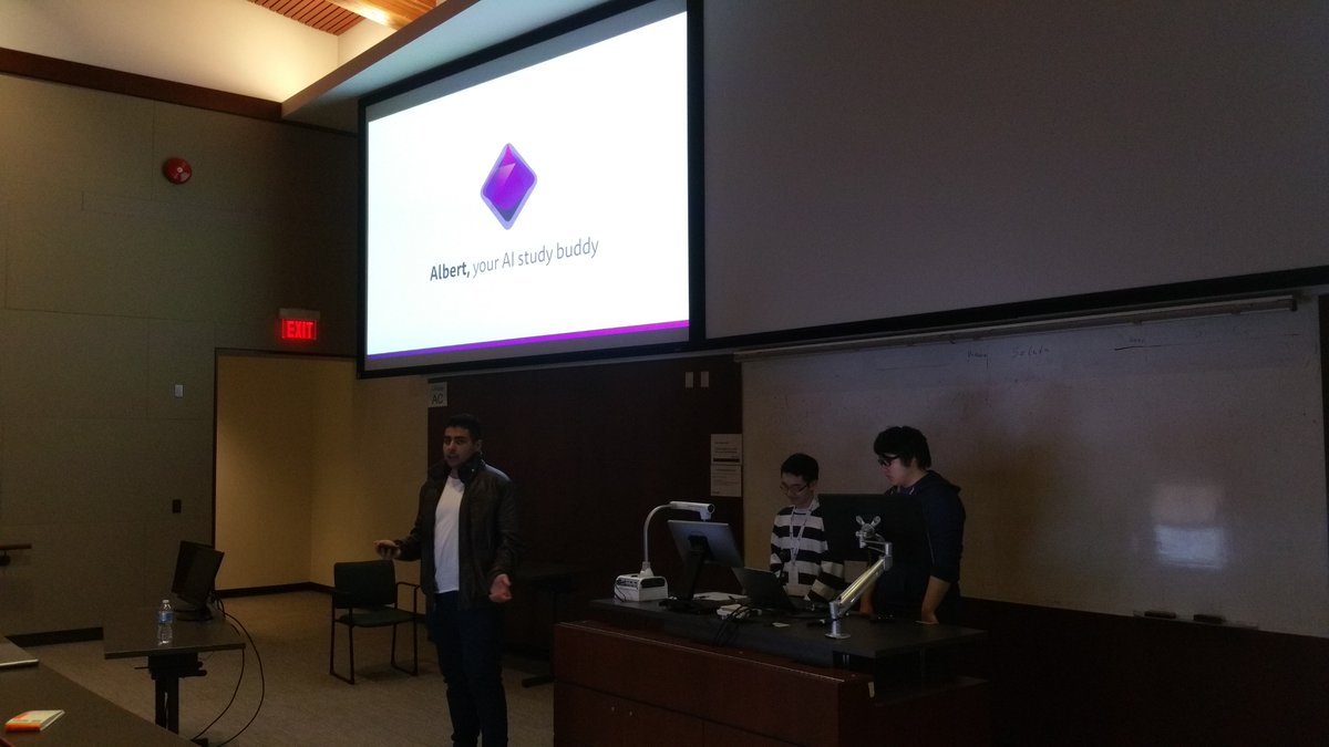 SWUBC's tweet photo. #StartupWeekendUBC Meet Alberta, your AI study buddy https://t.co/ahOz9exLmx