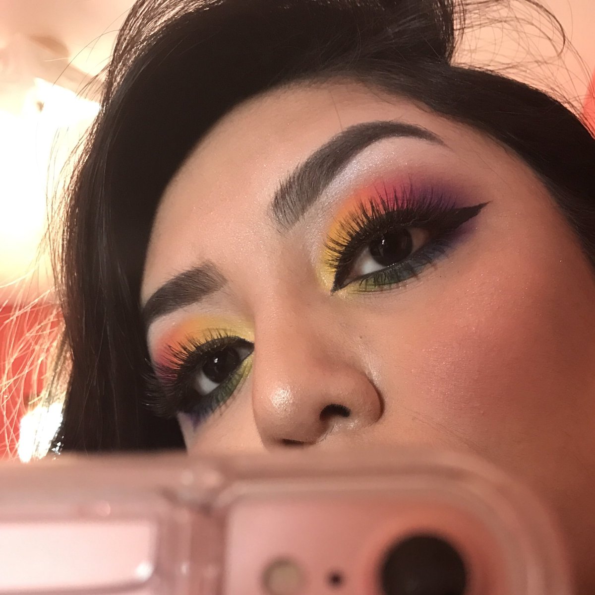 Ohthatadiii's tweet photo. @daisymarquez_ @bhcosmetics It’s a long shot but I love creating rainbow looks and it’d be pretty great to keep expanding my colorful palettes collection♥️ much love! Xoxo https://t.co/K5hqKSEpOn