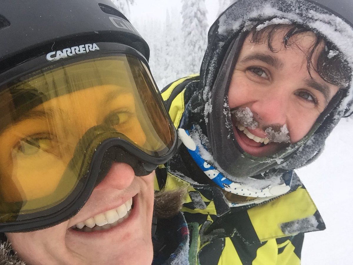Why the smiles? Absinthe in an epic powder day. Nuff said #Montana