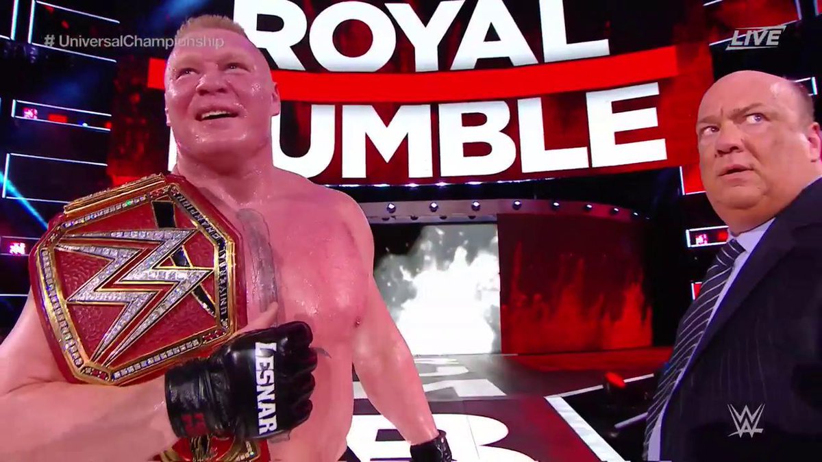 WWEUniverse's tweet photo. #AndStill

@BrockLesnar @HeymanHustle #RoyalRumble https://t.co/PfF5ZNQDGP