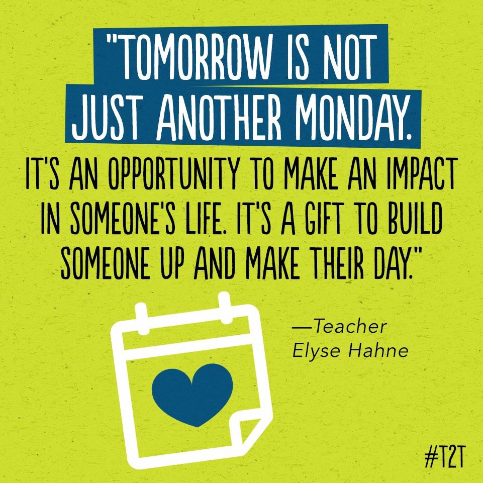 Can't have the Monday blues when you have opportunities ahead. #ultimatelearningexperience #teachinginspiration