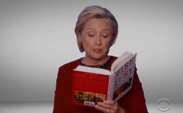 DisavowTrump20's tweet photo. Hillary throwing some shade tonight at Putin’s favorite puppet at the Grammys! RETWEET if you are still with her! #GRAMMYs https://t.co/fq9e6nM2PZ