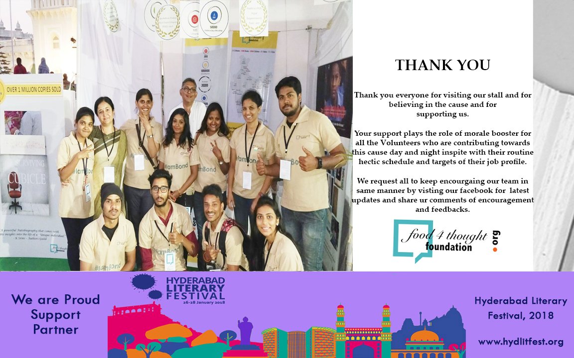 IamBond_F4T's tweet photo. We thank every member for visiting our Stall at HLF 2018 and for believing in the cause and for supporting us. We thank all the Volunteers for showing up a wonderful event.
#Iambond #Iambond_F4TF https://t.co/yGbv5rcrT1