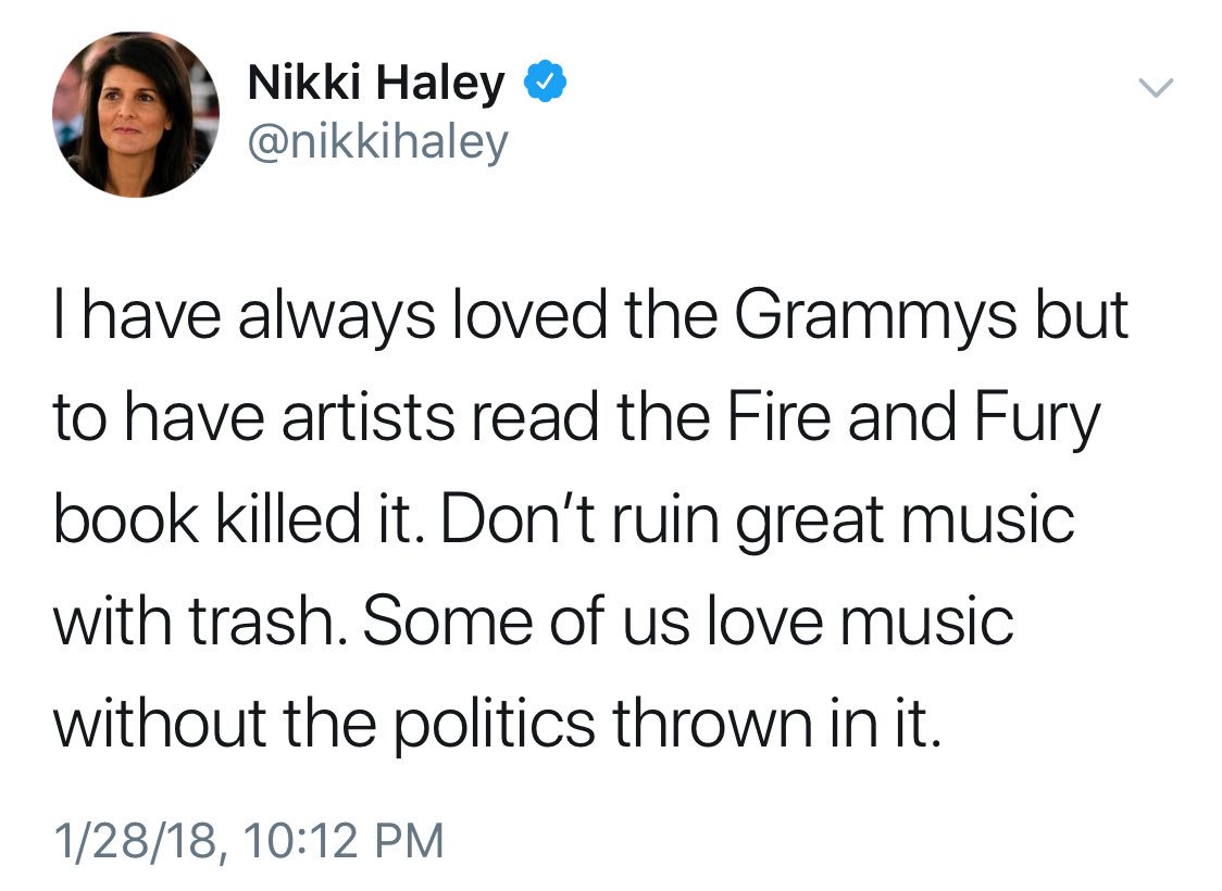 sahilkapur's tweet photo. However you feel about that segment, I’ve never understood why people—especially politicians—think you can wall off politics from the rest of life. For better or for worse politics is inextricable from music, culture, art, sports, technology and all else that influences people. https://t.co/HUYJLfQNQF