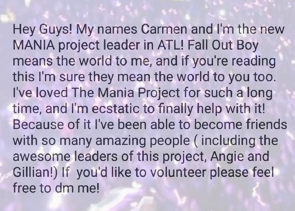 ManiaProjectAtl's tweet image. I'm so freaking happy to finally be a part of @FOBManiaProject 🔮