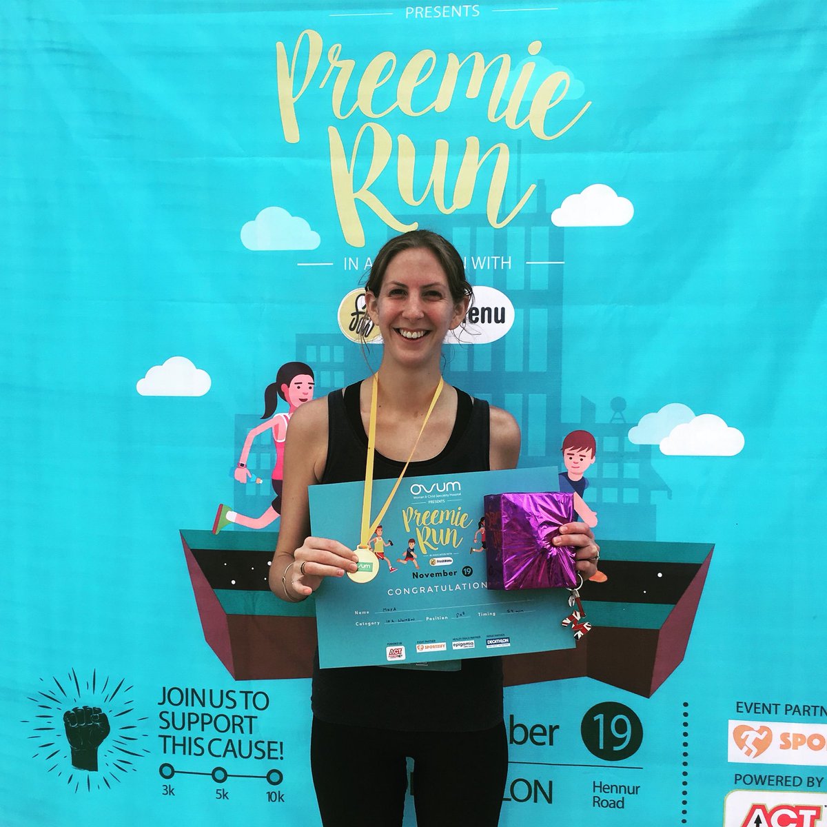 Proud to have WON the 10k Preemie Run! 3.8 million babies are born prematurely in India each year - the highest number in the world.