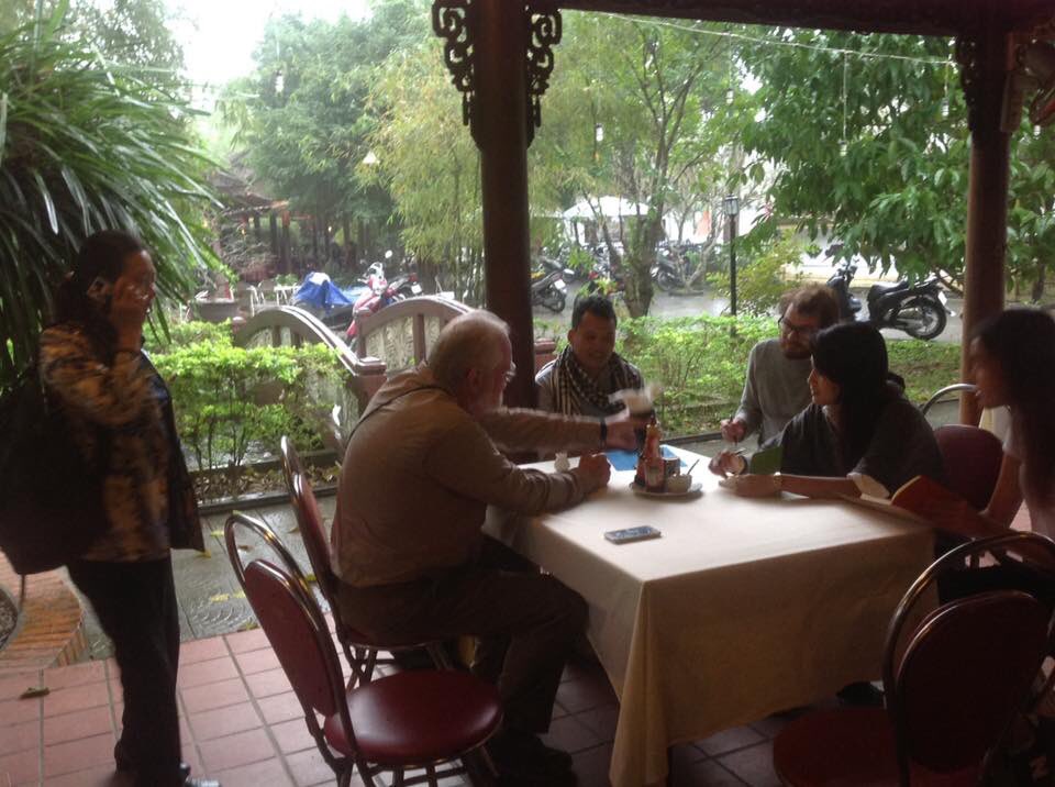 j_mccarthy's tweet photo. Mark Staniforth gives the VMAP/Flinders terrestrial team a briefing ahead of our Dutch cannon recording program in Hue, Vietnam — at ￼Imperial City, Hue @vmap08 https://t.co/s4IfdD9uPJ