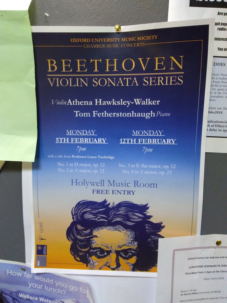 Beethoven's looking particularly wild here - bodes well for these FREE violin sonata concerts from @OUMusicSoc