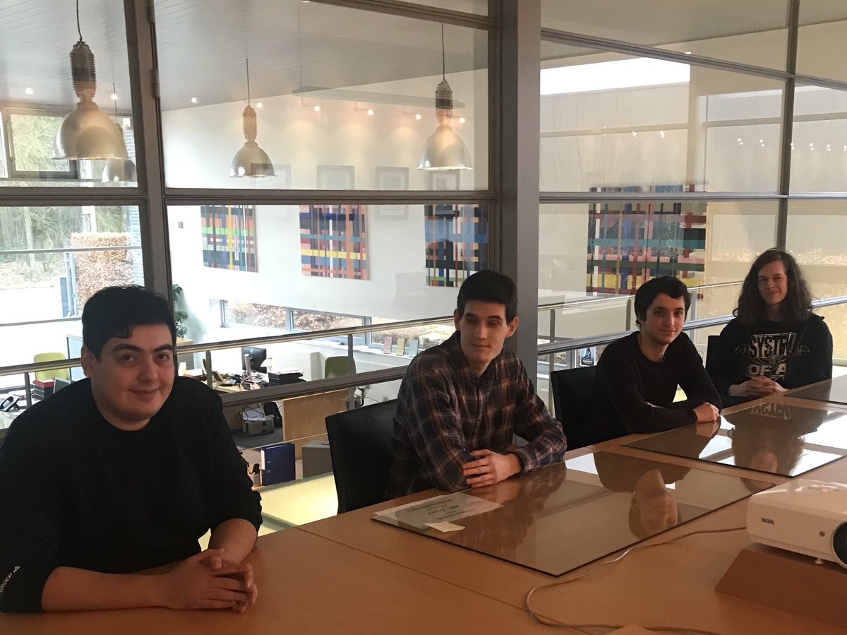 abcgroep's tweet photo. Vandaag verwelkomen we onze 4 nieuwe stagiaires van AP Hogeschool! Zij gaan stage lopen binnen .Net. Welkom Chingiz, Axel, Scott en Michiel! 🍀👍🏼#stage @AP_Hogeschool @abcgroep https://t.co/gUvuHJnIdW