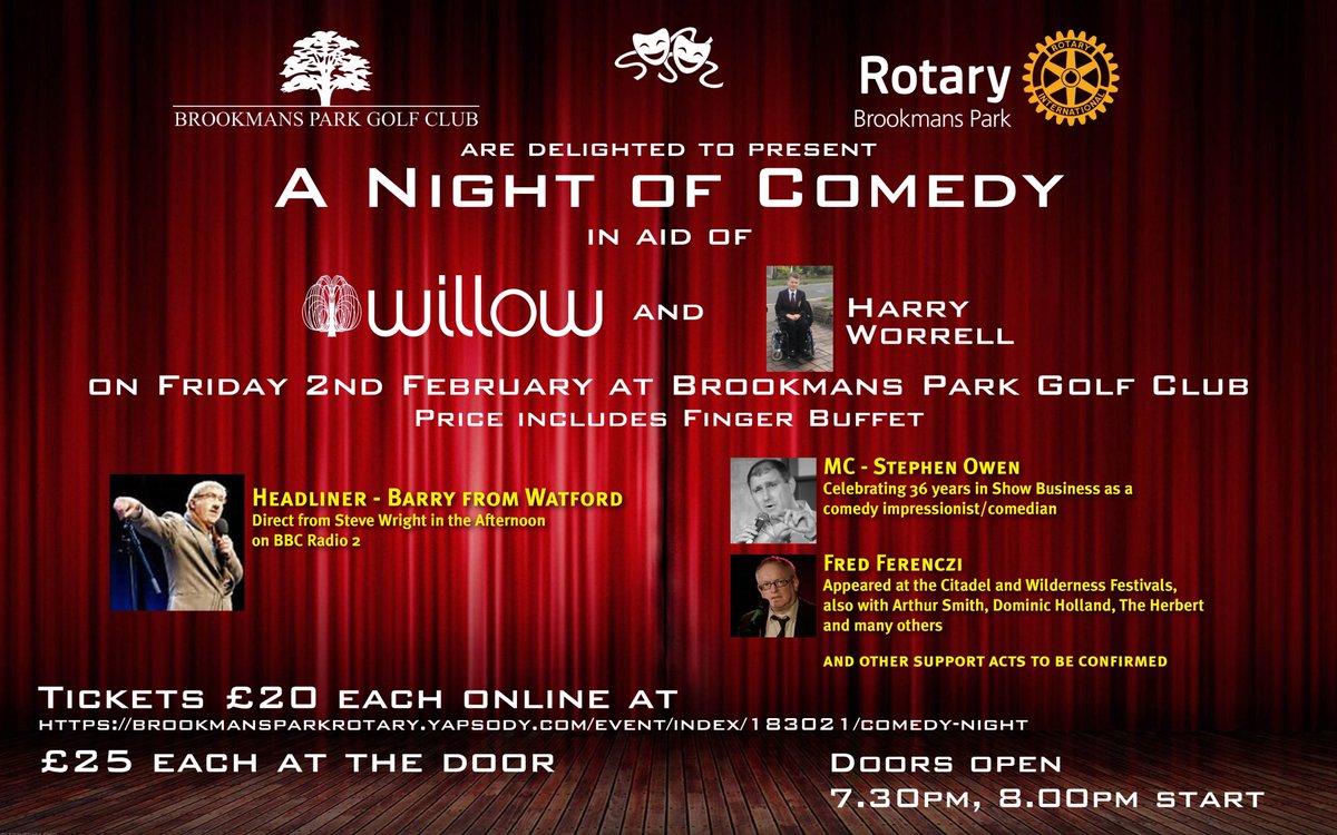 Comedy Night at Brookmans Park Golf Club <a href="/BrookmansParkRC/">Brookmans Park RC</a>
