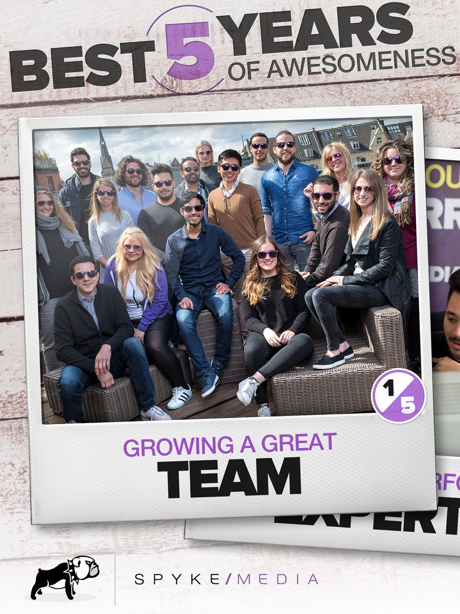 SpykeMedia's tweet photo. 5 years of Spyke Media: We're celebrating our big birthday this week, kicking it off with a word about the growth of a great #mobilemarketing team https://t.co/00bQIjb2Si https://t.co/zs0m6PDeb5
