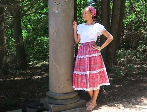 Jamaican Bandana Outfit, Traditional Jamaican Skirt, Sash,Heroes Day,  Peasant Blouse, International