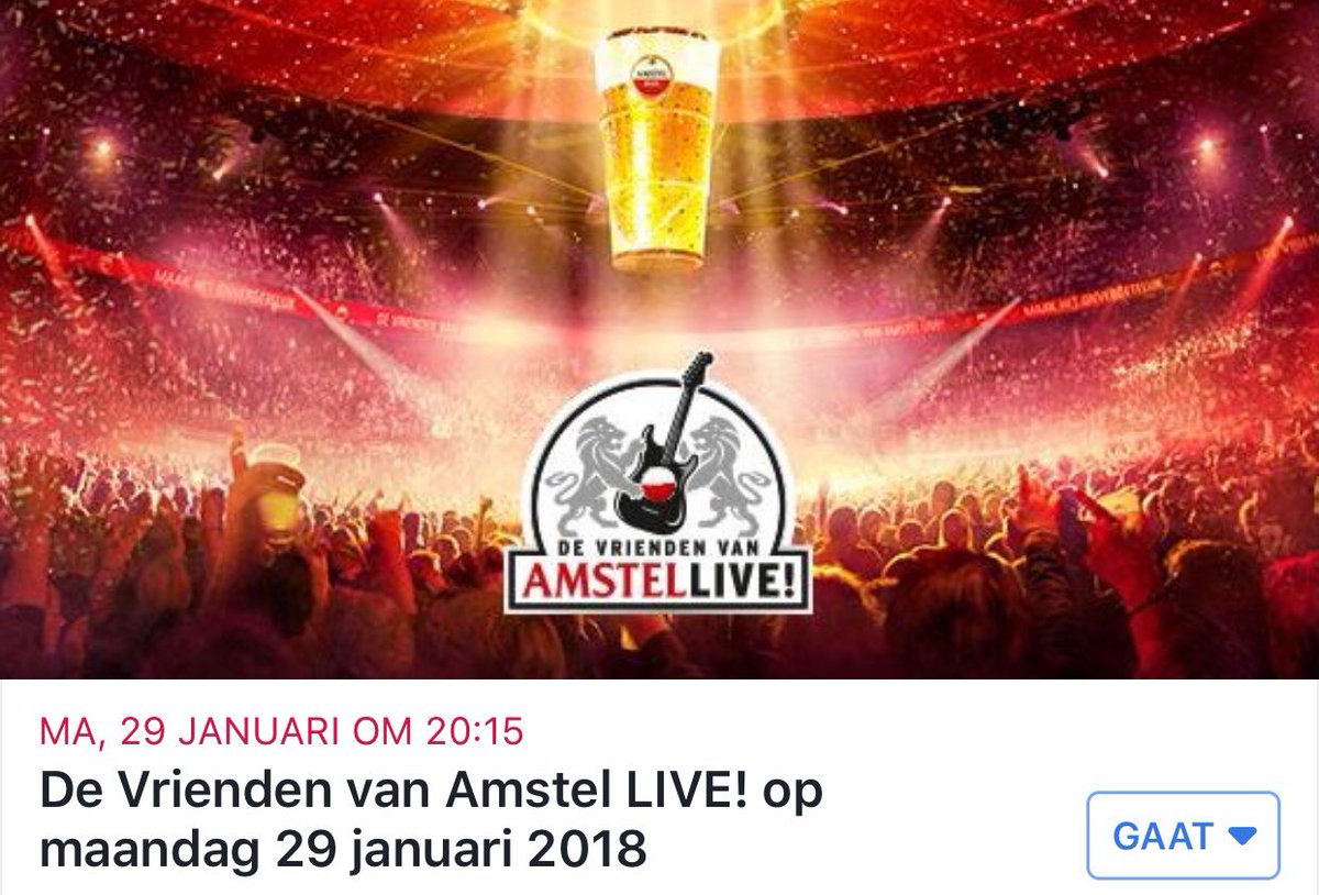 sonjamulder's tweet photo. Vanavond eindelijk naar @VriendvanAmstel #VVAL #VVAL18 #PartyTime ๐ค๐บ๐ถ๐ https://t.co/PZuzdI53kJ
