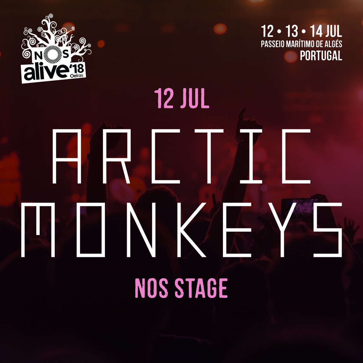 NOS_Alive's tweet photo. ⚡🔥 @ArcticMonkeys confirmados no NOS Alive'18 dia 12 de julho ! ⚡🔥 • @ArcticMonkeys confirmed at NOS Alive'18 July 12th! ⚡🔥

#ArticMonkeys #NOSAlive #Portugal https://t.co/WL1MhRamIk