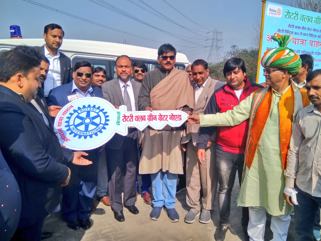 DhirendraGBN's tweet photo. #GreaterNoida सफीपुर मोक्षधाम स्थित रोटरी क्लब ग्रीन ग्रेटर नोएडा द्वारा आयोजित "अन्तिम यात्रा वाहन" कार्यक्रम के दौरान। #MLAJewar #DhirendraSingh https://t.co/xc11W9UnAI