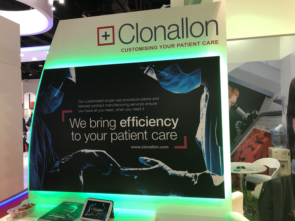 Clonallon (@clonallonlabs) on Twitter photo All set! Day 1 of @Arab_Health thanks to <a href="/InvestNI_IMEA/">InvestNI IMEA</a> for a smooth set up and great support. Come see us at Hall 7 G30 for all your Customised Procedural Pack needs. All set! Day 1 of @Arab_Health thanks to <a href="/InvestNI_IMEA/">InvestNI IMEA</a> for a smooth set up and great support. Come see us at Hall 7 G30 for all your Customised Procedural Pack needs.