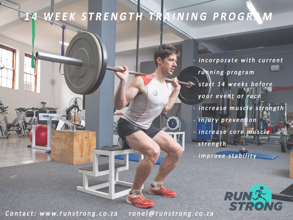 Always wondered how to incorporate strength training into your program? This 14 week strength training program will take you from zero to hero and race ready within 14 weeks. Contact me for more details.