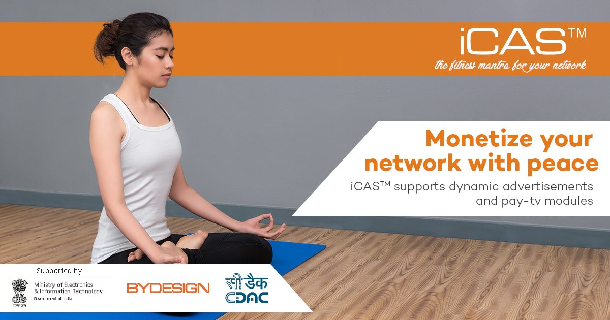 iCAS_2015's tweet photo. iCAS(TM) gives you a plethora of options to monetize on your network via dynamic advertisements and pay-tv modules Adopt iCAS(TM), the fitness mantra for your network.
#DigitalIndia #MakeInIndia
https://t.co/SOlzzJ5ZEN https://t.co/SyufyoZanw