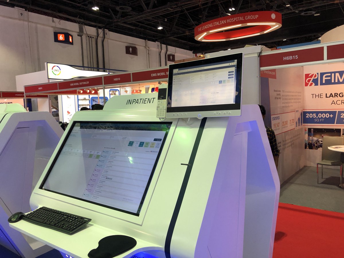 We are at the Arab Health with our partner ATC demonstrating their Sapphire HIS with our OpenScape Health Station. @arab_health