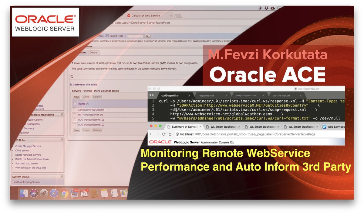 mfevzikorkutata's tweet image. Monitor Remote WebService Response Times with CURL on WebLogic THEN auto inform 3rd Party system owner. HOW?

New youtube tutorial is published. Includes GitHub source code, shell scripting, java, jmx, WebLogic... etc.

admineer.com/blog/how-to-mo… #weblogiccommunity