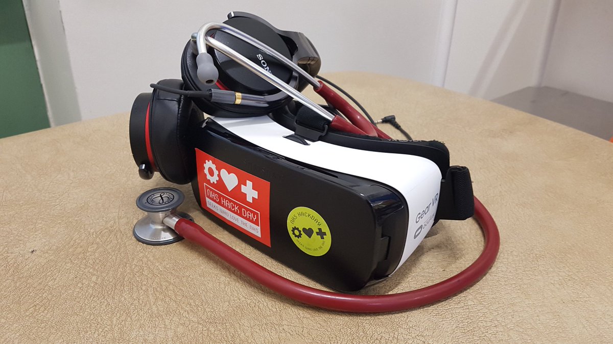 Monday morning, and <a href="/CalmoVR/">Calmo</a> is ready for test on the frontline. Amazing to think this was just an idea less than 48h ago!
#nhshd <a href="/NHSHackDay/">NHS Hack Day</a>