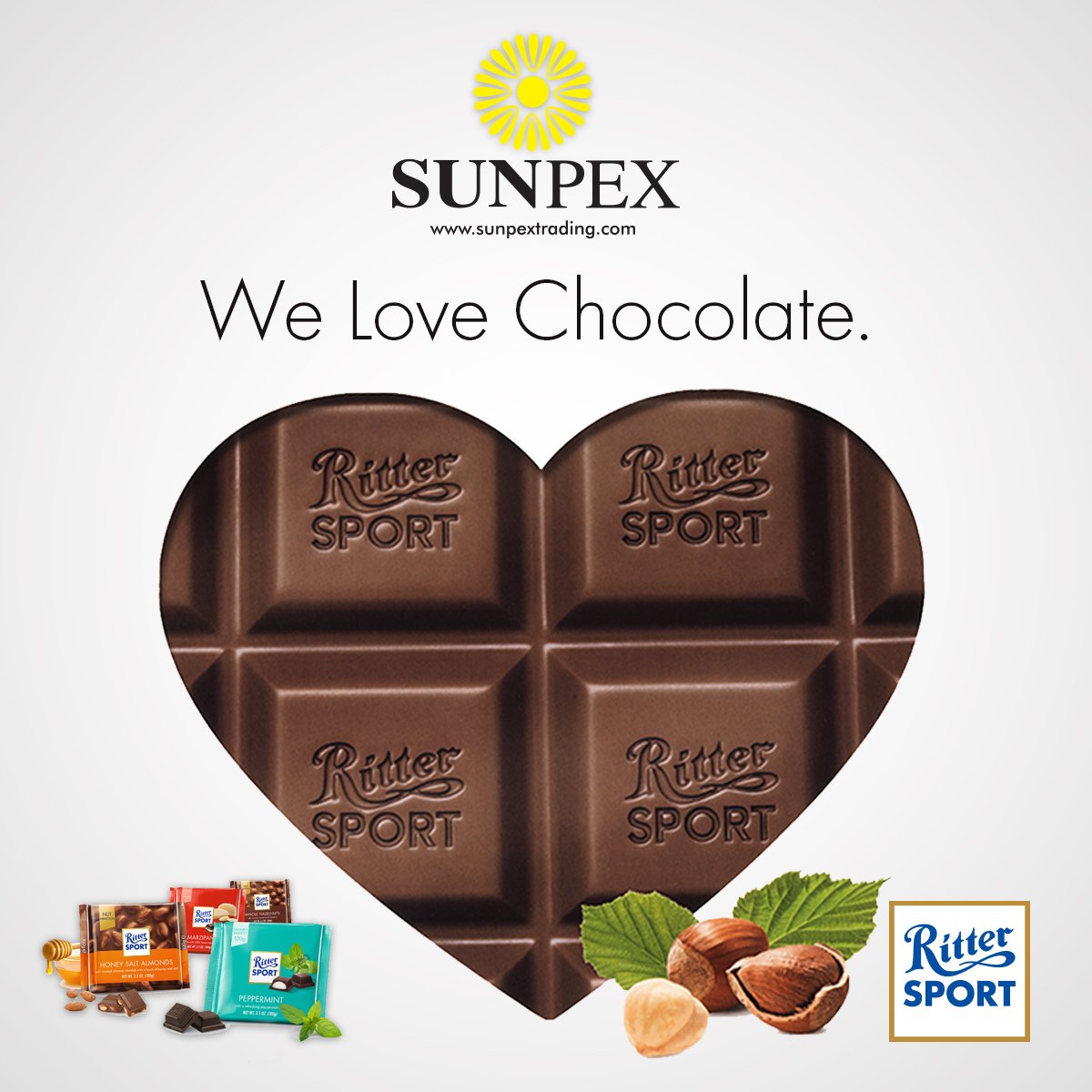 SunpexTrading's tweet photo. We Love Chocolate, We Love Ritter Sport
#RitterSport #Chocolate #Love #SunpexTrading #Cyprus #NorthCyprus #Marketing #distribution#digitalmarketing #socialmedia #brand
https://t.co/Sl5AutMlo0 https://t.co/pGtvpYuyBT