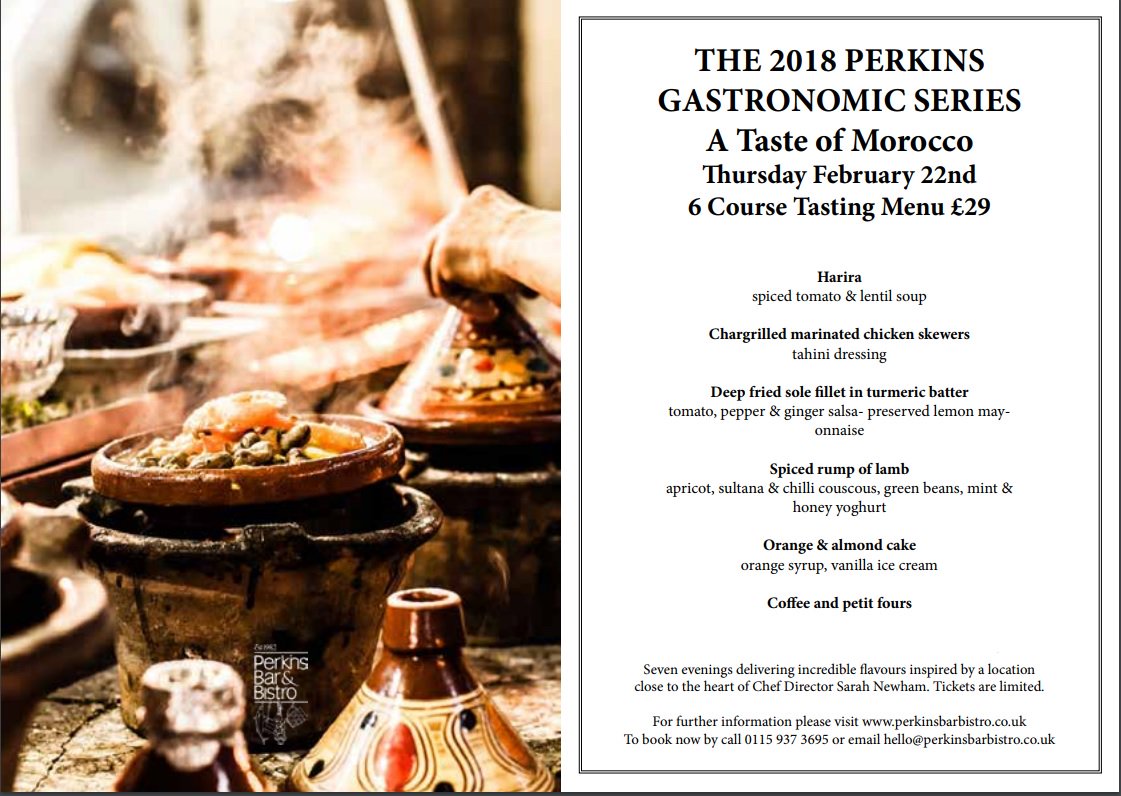 Join us this February for a Taste of Morocco...