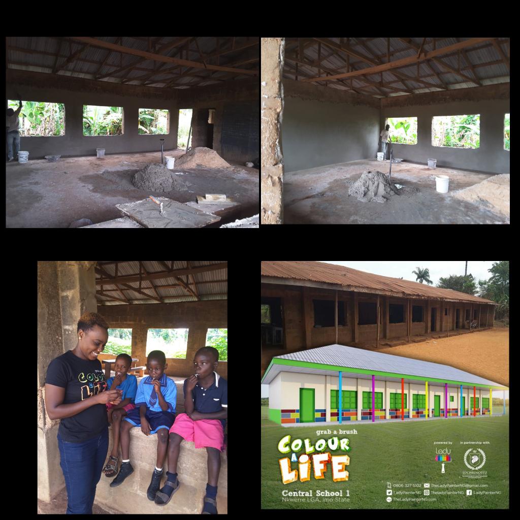 officialEFCC's tweet photo. #YoungNLegit: #TheEagle Pick for the Week - Udoka Uju @LadyPainterNG spearheads the #ColourALife #GrabABrush
initiative to facelift public schools in Nigeria. Plans to transform different locations with beautiful colours &amp; patterns with focus on rural communities &amp; orphanages. https://t.co/O8oAThlzOL
