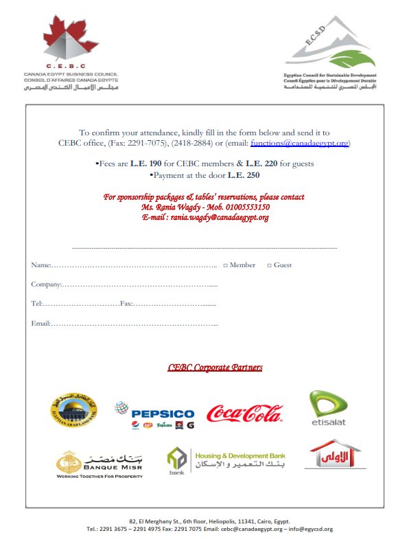 Canada Egypt Business council tweet media