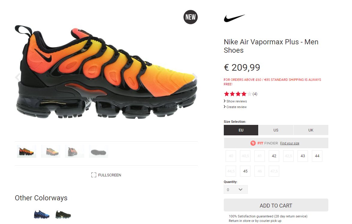 nike vapormax plus 42