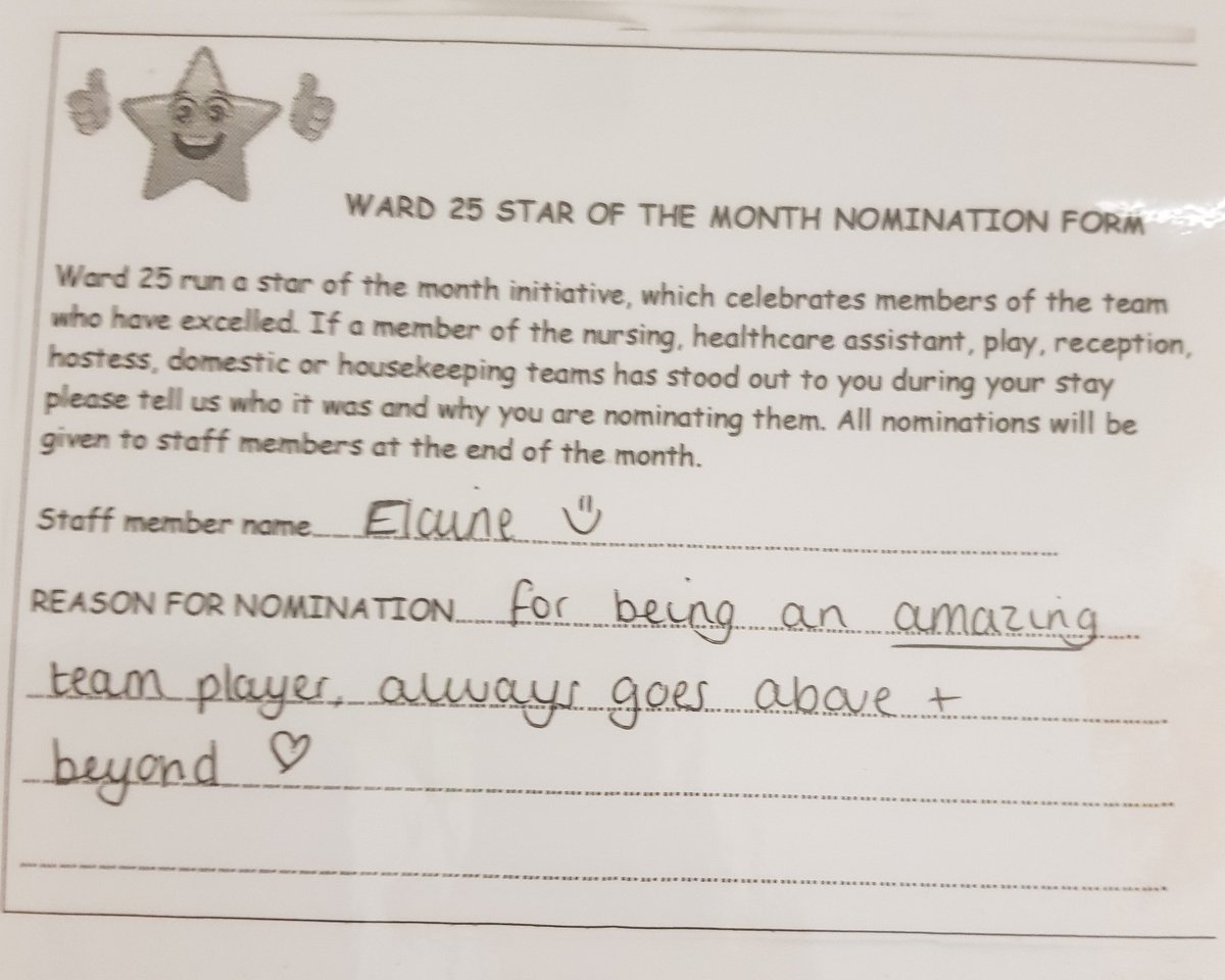 Tania Bacon Willetts Elaine Smithurst Stand Up And Take A Bow You Have Been Nominated By Patients And Staff As Ward25 S Star Of The Month For January A Huge Tania Bacon Willetts Elaine Smithurst Stand Up And Take A Bow You Have Been Nominated By Patients And Staff As Ward25 S Star Of The Month For January A Huge
