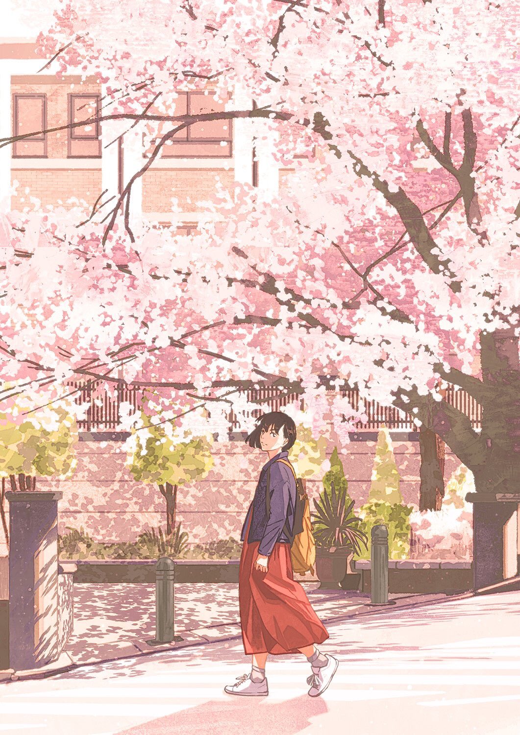 シーグラスアート 桜ムーン〜大好きだよ〜 - 絵画
