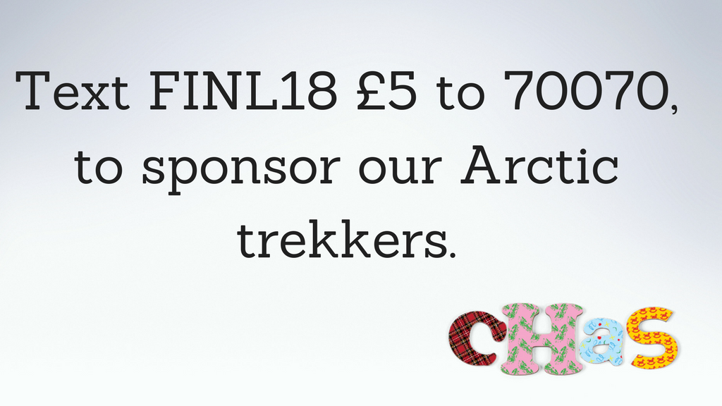 supportCHAS's tweet photo. It's amazing the lengths some will go to, to #KeepTheJoyAlive for children with life-shortening conditions across Scotland. Check out our amazing staff, volunteers &amp; supporters, who will be trekking across the Arctic for us this weekend: https://t.co/dwKALHlscF. Good luck, guys! https://t.co/GgCIDMcVNV