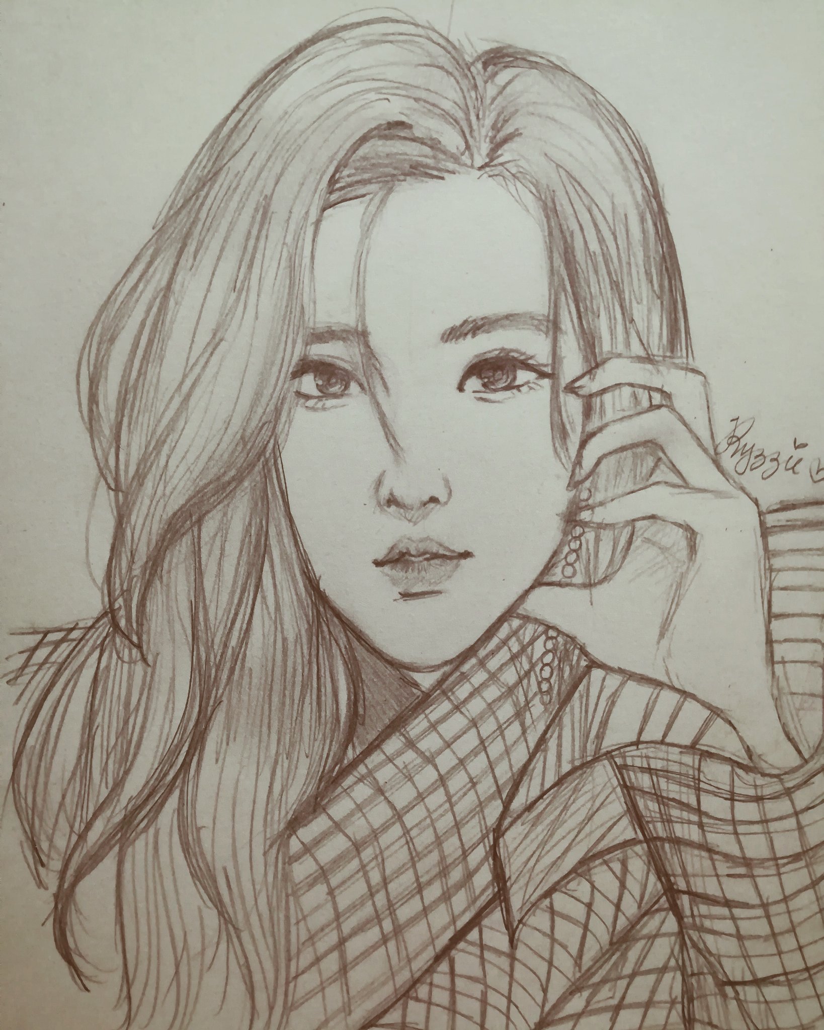 🦋ryzzie🦋 on Twitter: "Drawing study day 2 Rosie study~ #Blackpink #