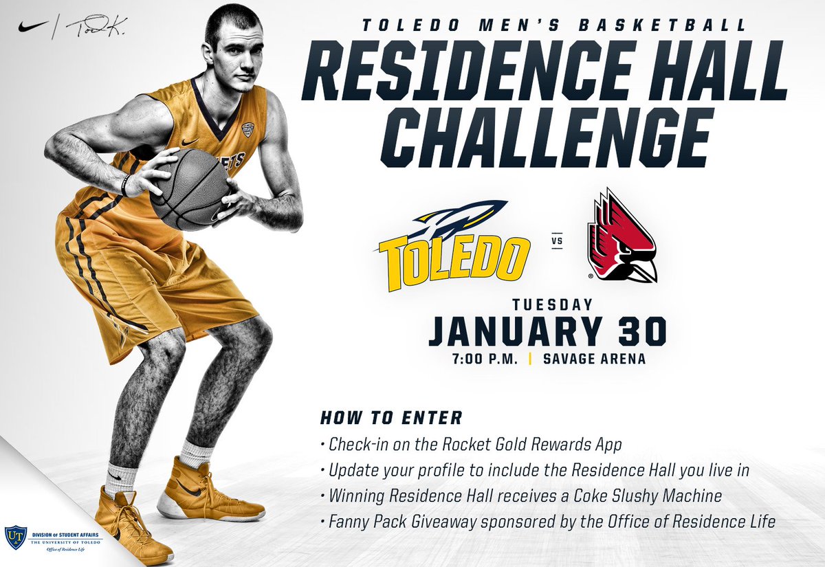 See YOU at the GAME tomorrow night students! 
- 7 game winning streak
- $500.00 spring break giveaway for one lucky student
- Free sunglasses
- Hawaiian pizza  
- <a href="/toledoreslife/">UToledo Res Life</a> challenge
- Free fanny packs to the first 500 UT Students
- Coca-Cola sampling