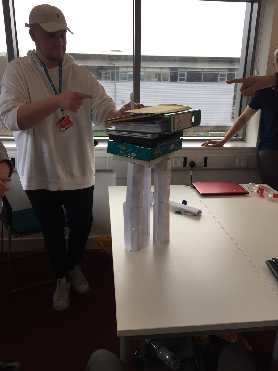 PMCKirklees's tweet photo. Food and Drink Engineers learning about structures. Who’d have thought paper could be so strong! https://t.co/Qyn5fVWRGp
