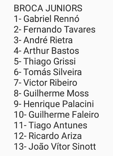 copadobarril's tweet photo. O @JuniorsBroca divulgou a lista de jogadores para a #CopaDoBarril !
Quem tá junto com o #AvanteBroca dá RT! https://t.co/yfdHEO0vpj