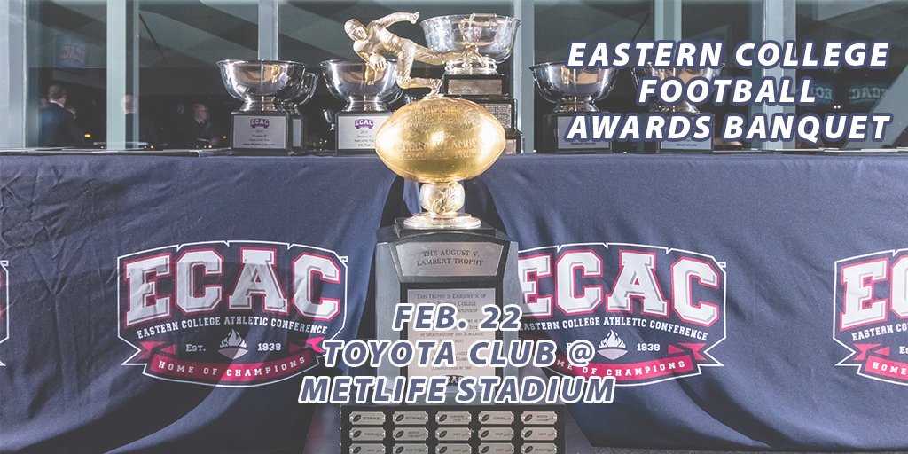 ECACSports's tweet photo. 🚨 ECAC Announces 2017 Football Teams of the Year and Lambert Awards to be presented at @MLStadium on Feb. 22
📰https://t.co/AbVVGKGEXp
🎉https://t.co/XSVo8gZywC https://t.co/tks1MfY3uy