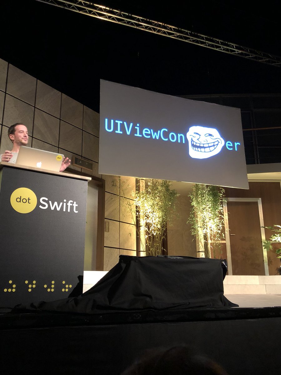 „UIViewController - it literally has TROLL inside it!“ - <a href="/greg3z/">Greg Lhotellier</a> at #dotSwift