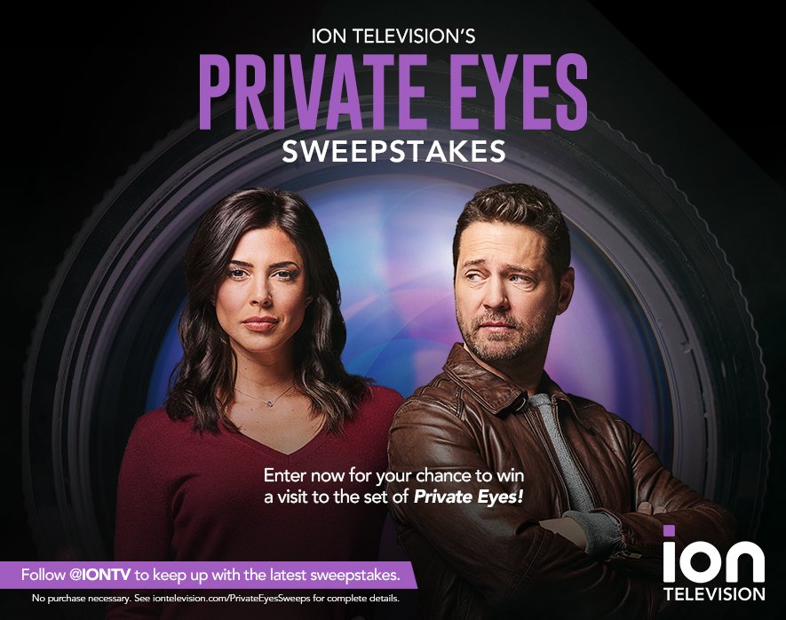 iontv's tweet photo. Enter @IONTV's #PrivateEyesSweeps for your chance to win a visit to the set of #PrivateEyes! #Entry https://t.co/sGyTBXdJeV https://t.co/JiYRng0Zuq