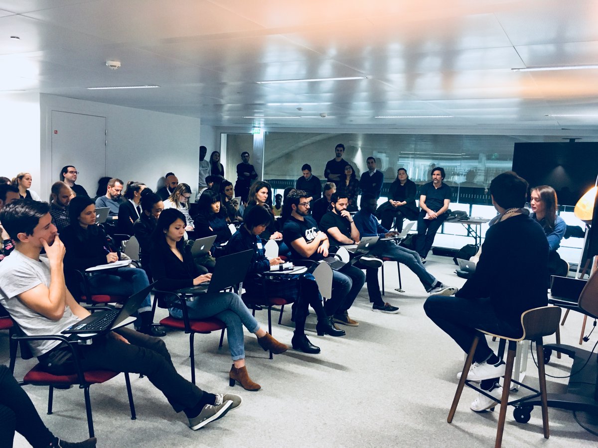 joinstationf's tweet photo. "Using social media to your advantage", @CamilleDedack &amp; @BenjaminGat, consultants at @HavasParis, share their knowledge and expertise with #startups @joinstationf #adtech #tipsandtricks #Entrepreneurship @HavasGroup https://t.co/ly8W4hNmYt